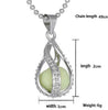 Glow in the Dark Water Drop Locket Necklace