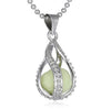 Glow in the Dark Water Drop Locket Necklace