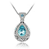 Angel Ocean Tear Design Green Crystal Pendant