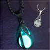 Glow in the Dark Water Drop Locket Necklace