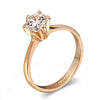 Diamond Wedding/Engagement rings Wholesale 18K Silver/Rose Gold Plated Cubic Zircon Jewelry For Women