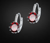 Women Romantic Clear Crystal Jewelry White Gold Plated Cubic Zircon CZ Wedding Jewelry Stud Earrings