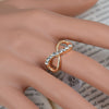 Jewelry 8 Infinity With Crystal Rings