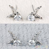 Angel Wings Silver Plated Zircon Earrings