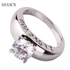 GULICX Hot "I LOVE YOU" <font><b>Ring</b></font> 18K White Gold Plated Zircon CZ Wedding <font><b>Ring</b></font> For Women Fashion <font><b>Crystal</b></font> Jewelry Engagement <font><b>Ring</b></font> R077