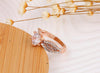 Romantic Wedding Crystal Rings Rose Gold Platinum Plated Big Zircon