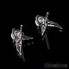 Angel Wings Silver Plated Zircon Earrings