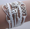 Leather Jewelry Bracelet Multi Double Layer Infinity