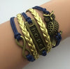Leather Jewelry Bracelet Multi Double Layer Infinity
