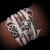 Leather Jewelry Bracelet Multi Double Layer Infinity