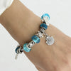 Blue crystal/Glass bead bracelet starfish shell bracelet for Women and Girls