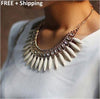 Chain Choker Chunky Statement Bib Necklace