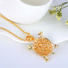 18K Gold Plated Rhinestone Sea Turtle Necklace