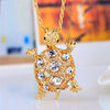 18K Gold Plated Rhinestone Sea Turtle Necklace