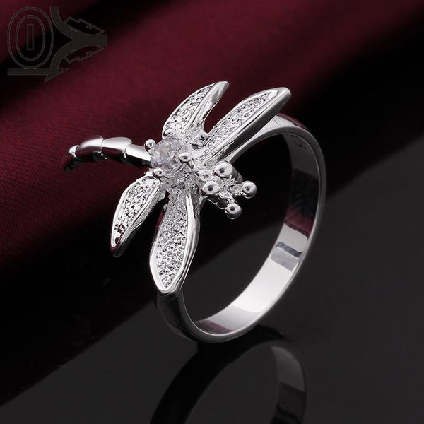 Crystal Zircon Dragonfly Jewelry Finger Rings