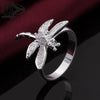 Crystal Zircon Dragonfly Jewelry Finger Rings