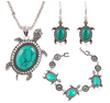 Tibetan Sea Turtle Turquoise Collection (Necklace, Earrings, and Bracelet)